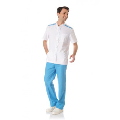 tunique-medicale-homme-365mc-blanc-turquoise